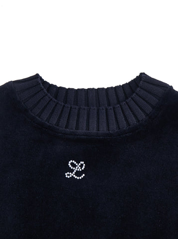 Velour Studded Top