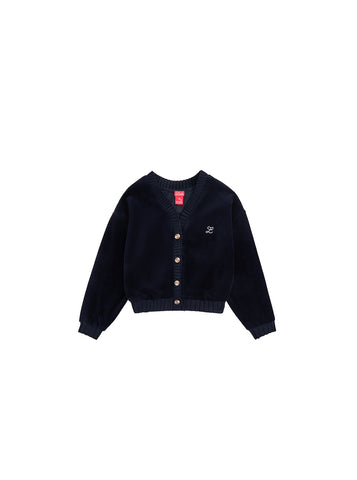 Cardigan Velour Crop Top