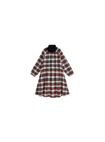 Plaid Turtleneck Dress