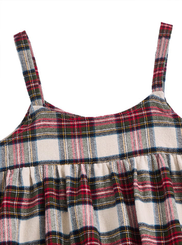 Plaid strap Jumper