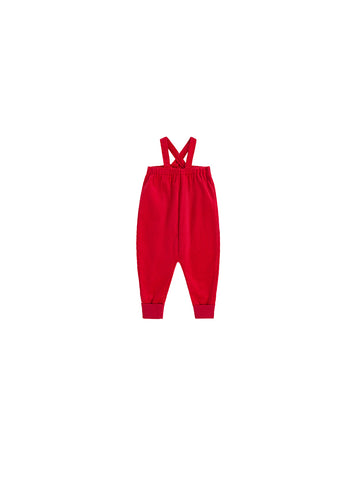 Corduroy Overall-Red