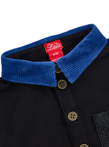 Denim Corduroy Polo