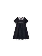 Collar Center Pleat Dress