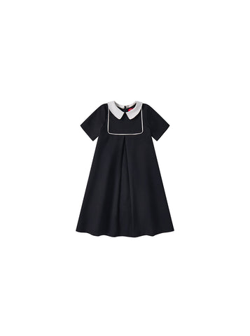 Collar Center Pleat Dress