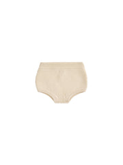 Baby Knit Rib Panty - Almond White