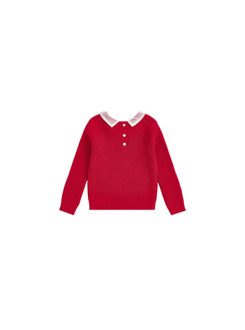 Combo Sweater - Red Mix