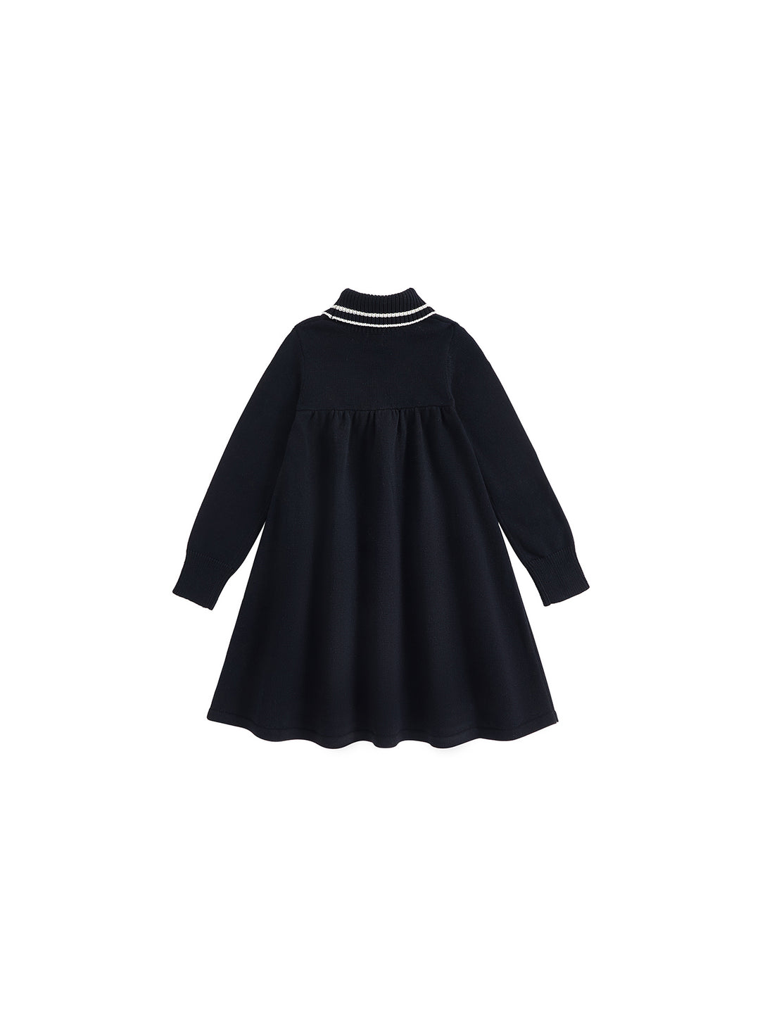 Knit Turtleneck Stripe Dress