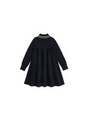 Knit Turtleneck Stripe Dress