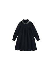 Knit Turtleneck Stripe Dress