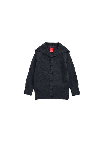Big Sailor Collar Sweater - Charcoal Mélange