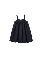 Taffeta Bubble Bow Jumper - Black