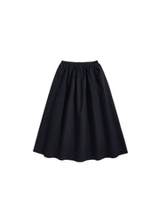 Taffeta Tea-length Skirt - Black