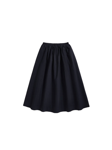 Taffeta Tea-length Skirt - Black