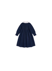 Knitted Scallop Mohair Collar Dress