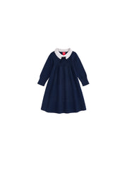 Knitted Scallop Mohair Collar Dress