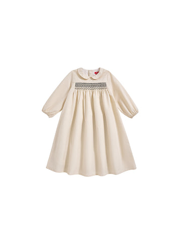 Smocked Dress - Cream