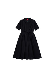 Square Velvet Pleated Dress