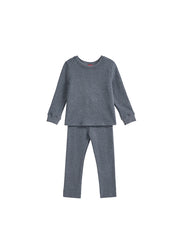 Baby French Terry Solid Set - Charcoal