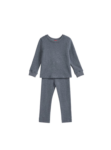 Baby French Terry Solid Set - Charcoal
