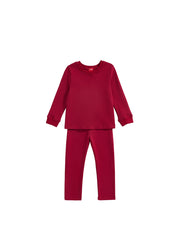 Baby French Terry Solid Set - Deep Maroon