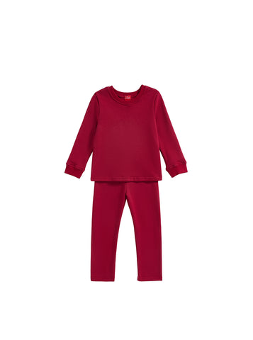 Baby French Terry Solid Set - Deep Maroon
