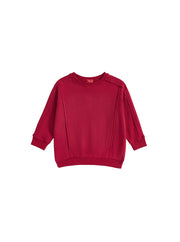 French Terry Cut Top - Deep Maroon