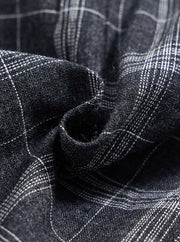 Baby Grey Plaid Short Overall