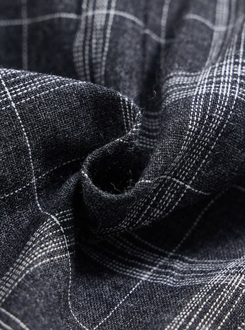 Baby Grey Plaid Short Overall