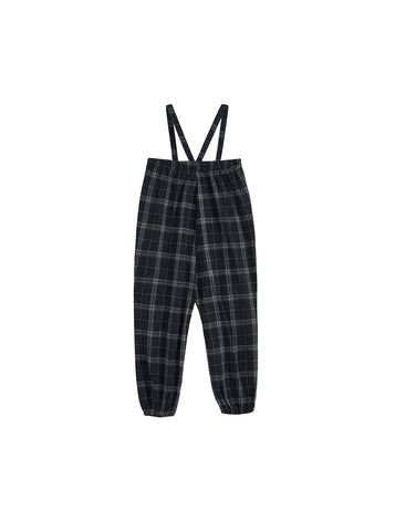 Baby Grey Plaid Bubble Overall