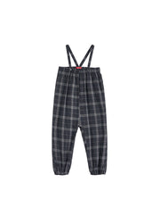 Baby Grey Plaid Bubble Overall