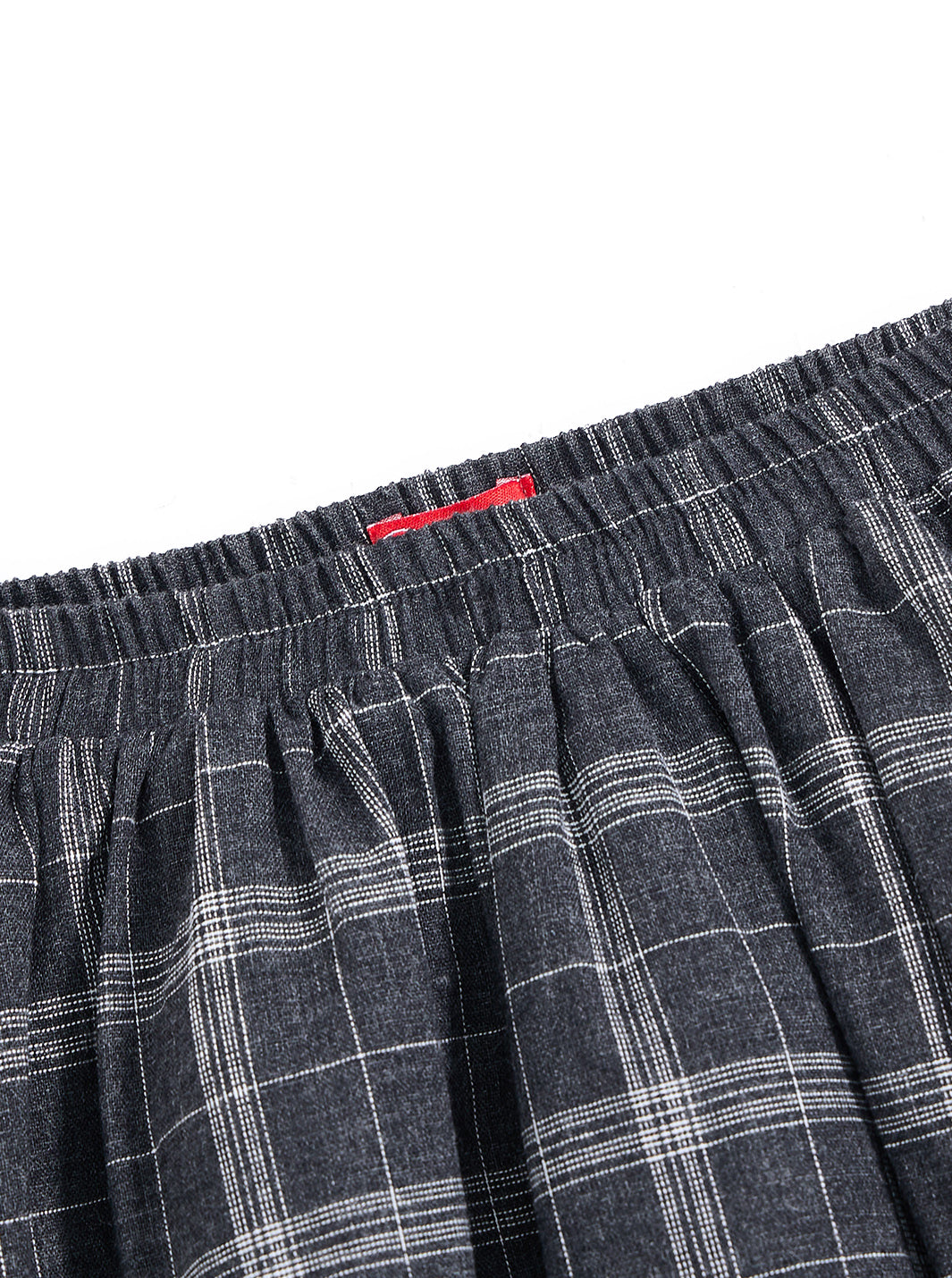 Grey Plaid Skirt