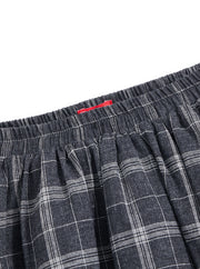 Grey Plaid Skirt