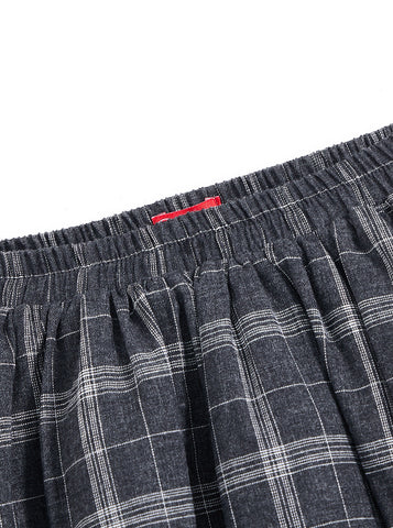 Grey Plaid Skirt