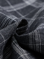 Grey Plaid Collar Shirt