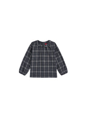 Grey Plaid Collar Shirt