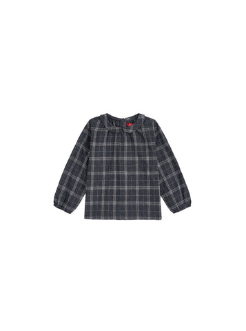 Grey Plaid Collar Shirt
