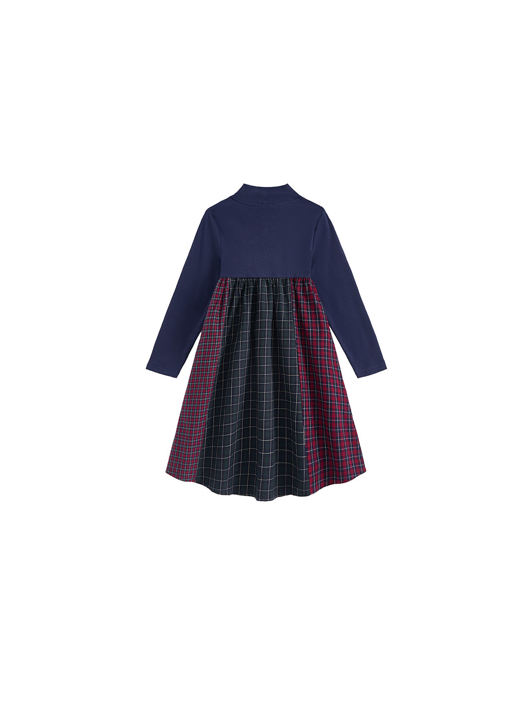 Plaid Mock Neck Dress