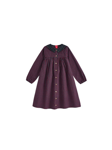 Plaid Sailor Collar Dress