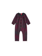 Plaid Collar Overall