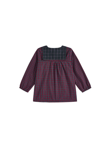 Plaid Sailor Collar Shirt
