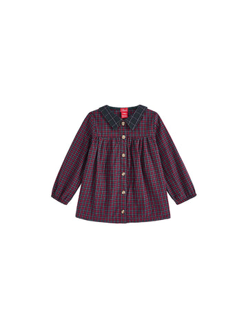 Plaid Sailor Collar Shirt