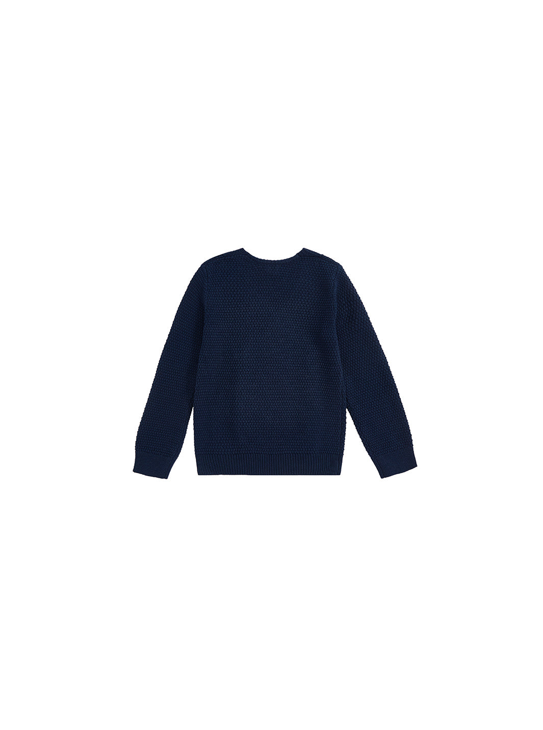 Cardigan Buttons Emblem Sweater