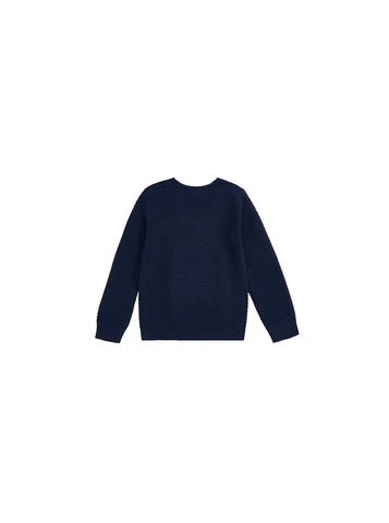 Cardigan Buttons Emblem Sweater