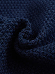 Cardigan Buttons Emblem Sweater