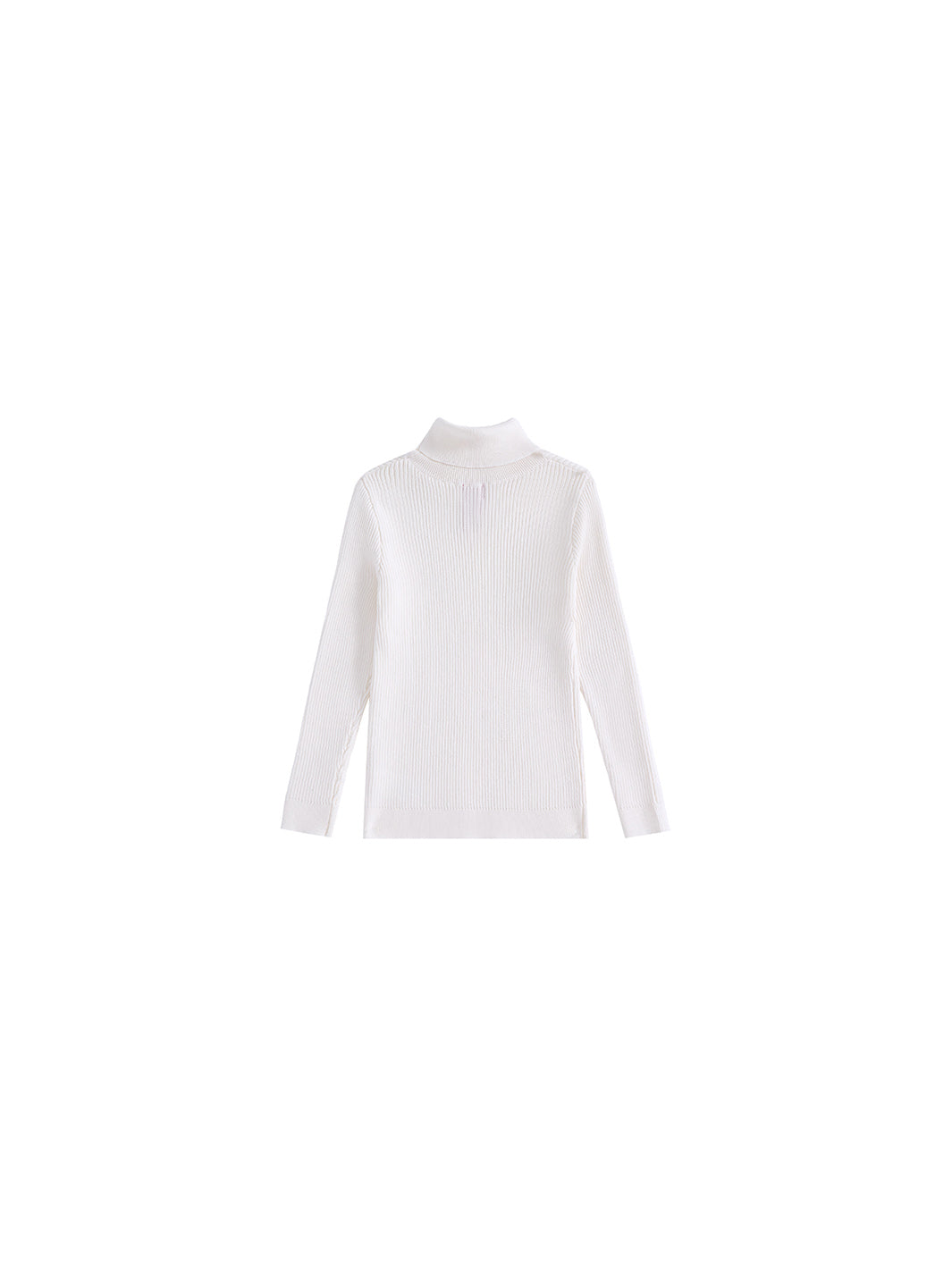 Basic Turtleneck Sweater - Cream White