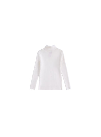 Basic Turtleneck Sweater - Cream White