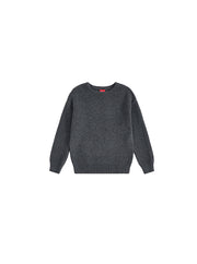 Basket Weave Sweater - Black Charcoal Mélange