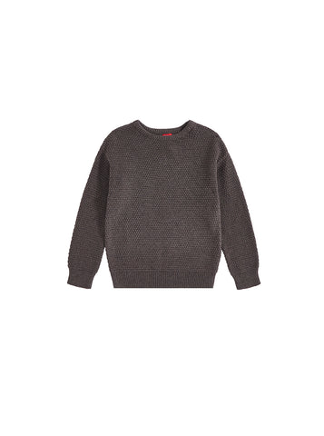 Basket Weave Sweater -Wood Mix
