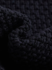Crochet Knit Sweater - Black