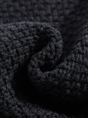 Crochet Knit Sweater - Charcoal